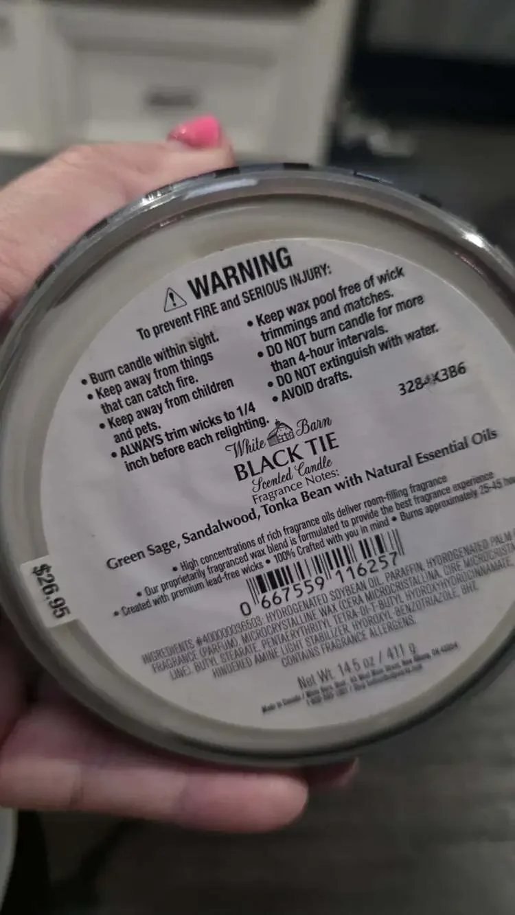 NEW Bath & Body Works 3 Wick Candle 14.5 oz Black Tie No Box Msrp $27 Romantic